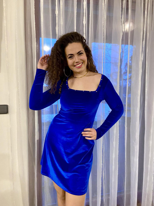Sametové šaty Samantha- velikost 36