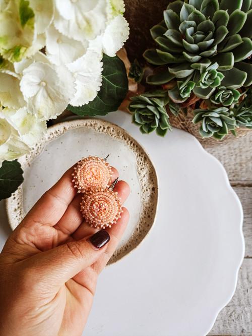 Druzy earrings n.25 - vyšívané náušnice