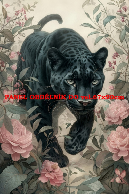 Bavlněný panel panter 18x25 cm skladem — foto 1