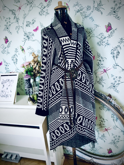 Boho Kardigan svetr vzory aztécké — foto 1