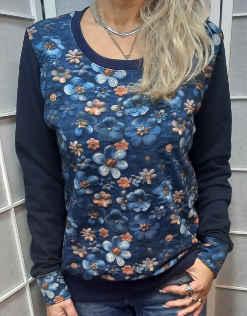 Mikina JEANS KVĚT