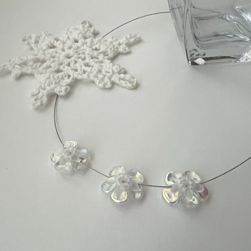 Náhrdelník: Ledové kvítky — foto 1
