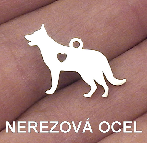 NEREZOVÁ OCEL - přívěsek pes / pejsek