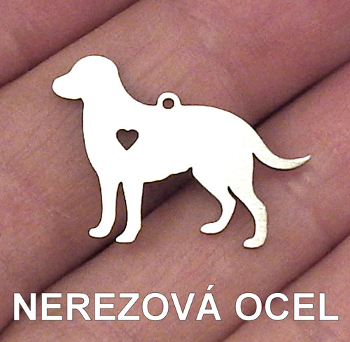 NEREZOVÁ OCEL - přívěsek pes / pejsek