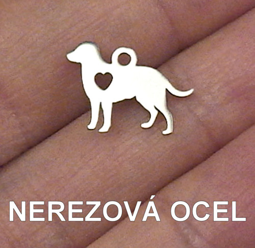 NEREZOVÁ OCEL - přívěsek pes / pejsek