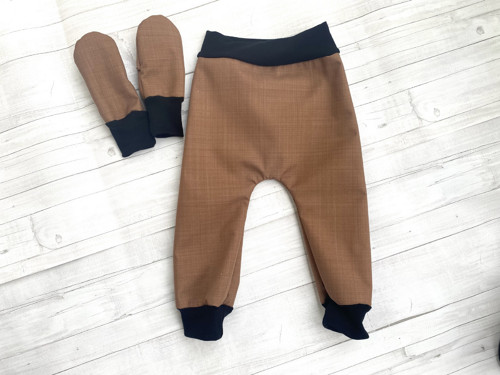 Softshell baggy zimní S BERÁNKEM hnědé — foto 1