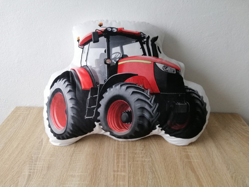 Traktor velký červený - 3D polštářek