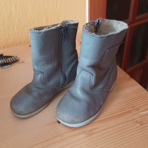 Šedé retro dětské kozačky vel. 27