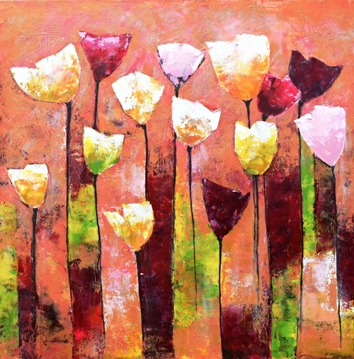 Tulipány.......90x90cm