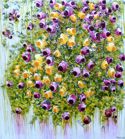 Závoj růží.......100x110cm