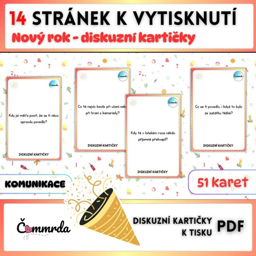Nový rok - diskuzní kartičky (PDF k tisku)