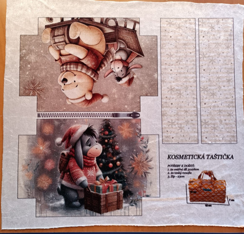 Panel na taštičku mikroplyš - skladem — foto 1
