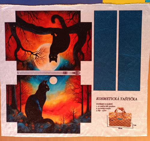 Panel na taštičku mikroplyš - skladem — foto 1