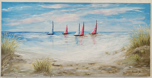 204. Poklidná plavba, rozměry 50x100 cm