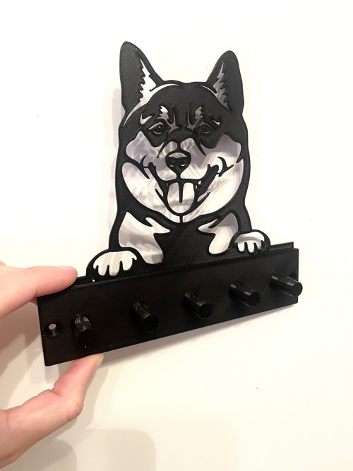 Věšák na klíče -Shiba-Inu