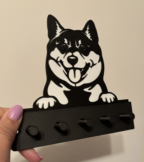 Věšák na klíče -Shiba-Inu