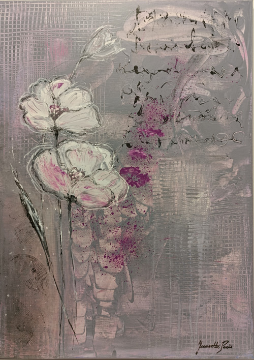 263. Květy v prostoru, rozměry 70x50 cm