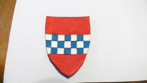 Kožený štítek páni z Janovic- barvený