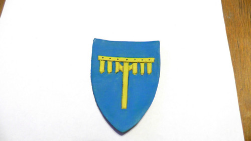 Kožený štítek Hrabišici - barvený