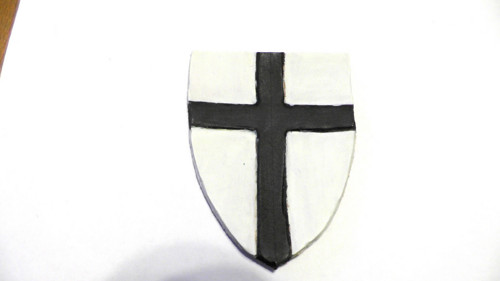 Kožený štítek řádu Nemeckých rytířů - barvený