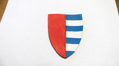 Kožený štítek Drslavici - barvený