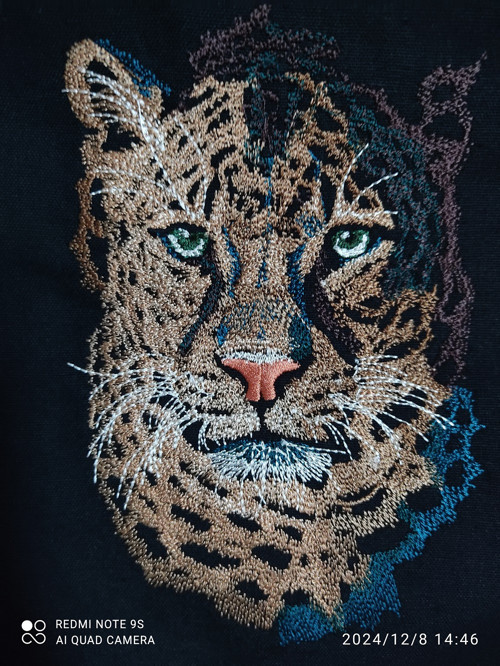 Vyšívaný plátěný vak - gepard