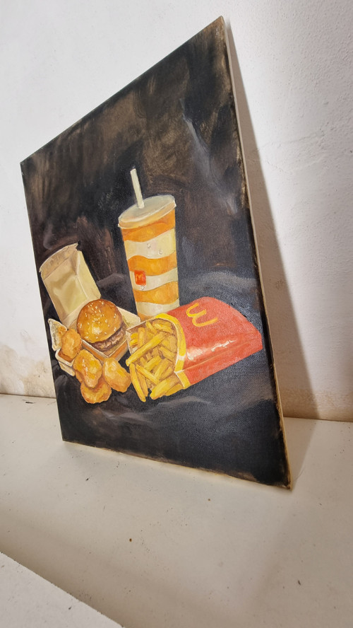 USA . MC Donald Malba na plátně. Art obraz