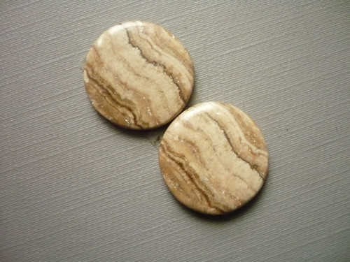 Pár kabošonů - aragonit 20 mm, č.11f