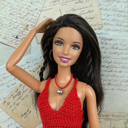 Náhrdelník se stříbrnou rolničkou pro Barbie