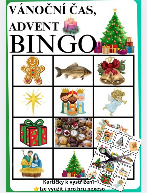 Vánoce, Advent - Bingo / pexeso