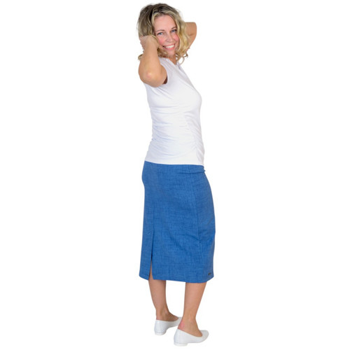 Pouzdrová midi sukně ZOE / sv. modrý jeans