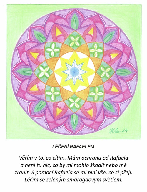 Léčení Rafaelem-kartičky 10x13