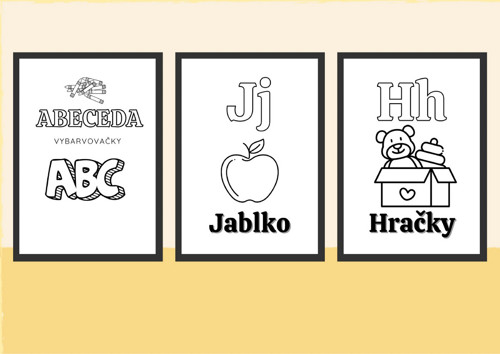 Vybarvovačky - omalovánky podle abecedy - pdf