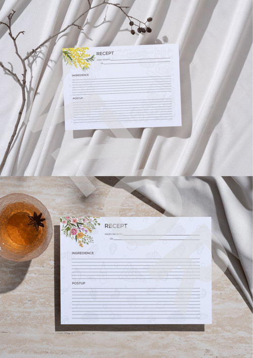 Kartičky na recepty - pdf k tisku