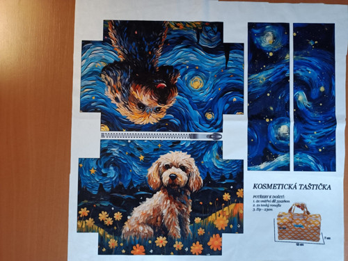 Panel na taštičku broušený velur - skladem