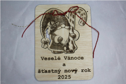 Dřevěná vánoční přání