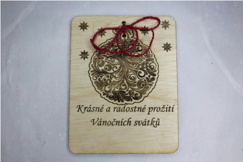 Dřevěná vánoční přání