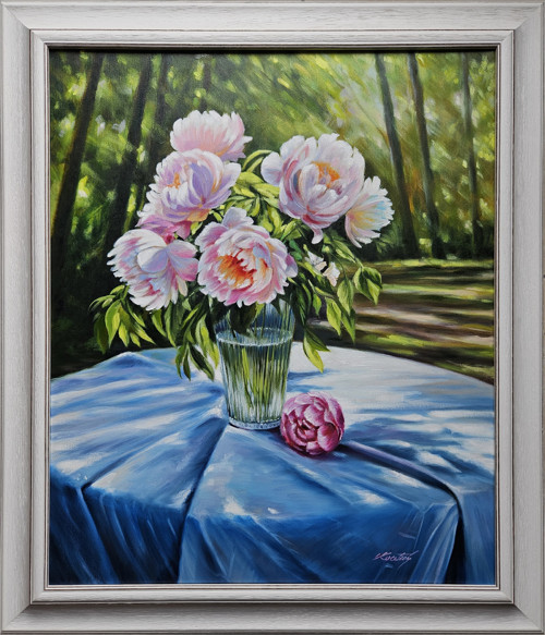 Kytice pivoněk 60x50cm