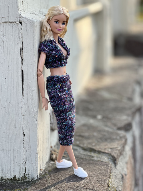 Set pro Barbie modrá