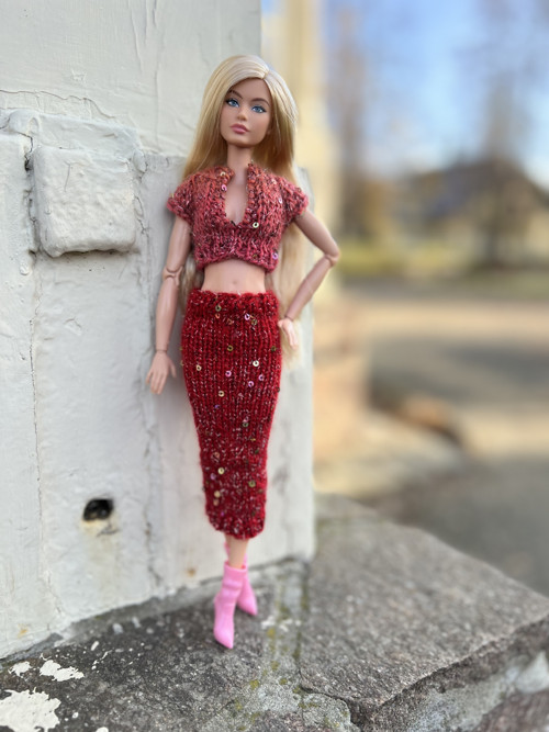 Set pro Barbie červená