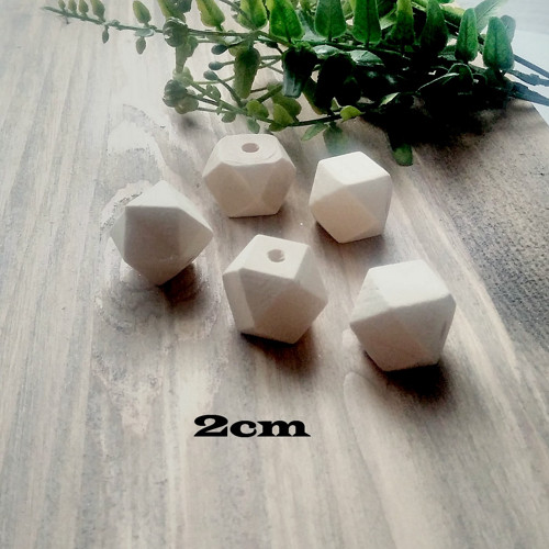Dřevěné korále NATUR - 2cm - bal.6ks