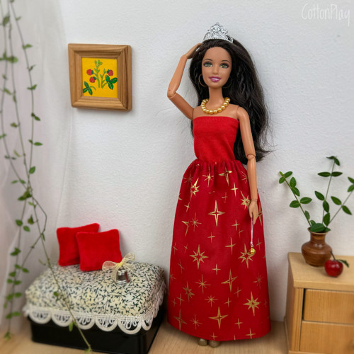 Vánoční princezna - Sada oblečení pro Barbie