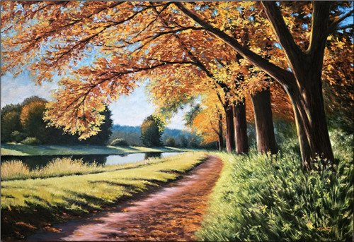 Podzimní večer 90x60cm
