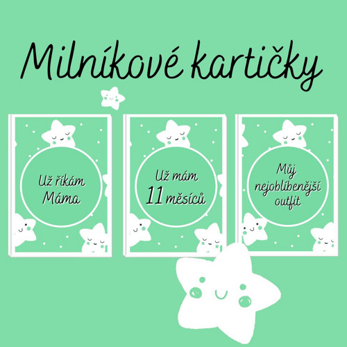 Milníkové kartičky - STAR zelené