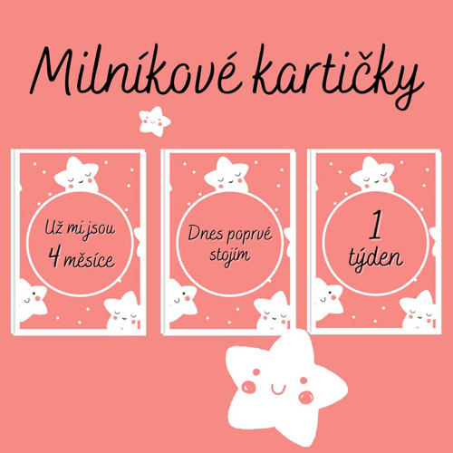 Milníkové kartičky - STAR oranžová