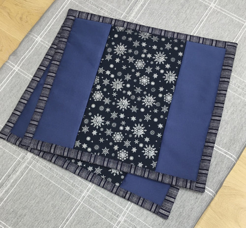 Sada prostírání(4kusy)- Dark blue Christmas