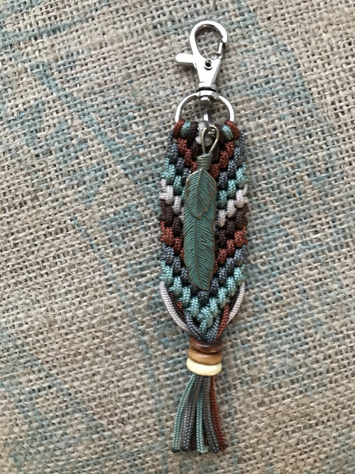 Boho paracord klíčenka