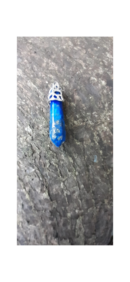 Přívěsek lapis lazuli 33-40x8-10 mm