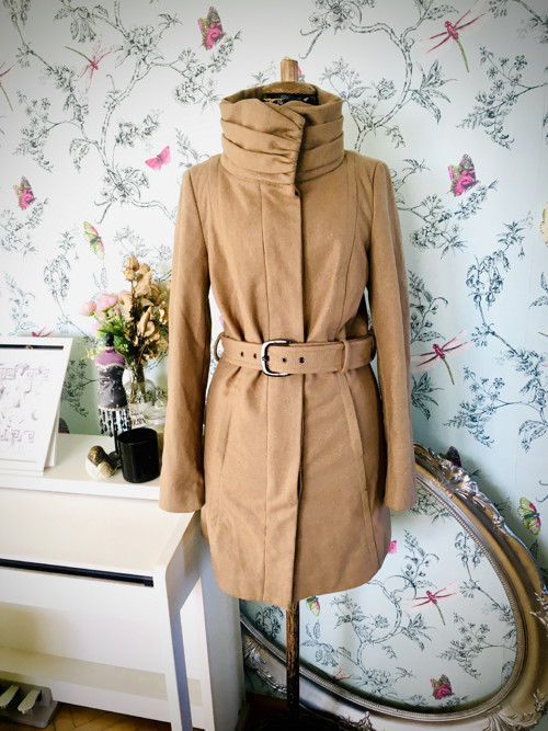 Kabát camel, velbloudí, s vlnou — foto 1