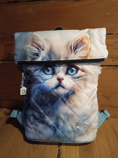 Batoh Překlápěcí Modrá Kočka